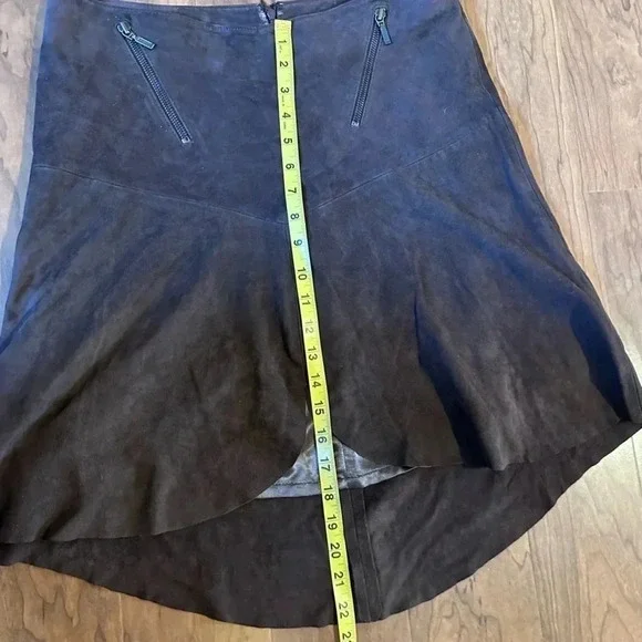 *NWT* Vintage Dead stock BARAMI Goat Suede Brown Skirt Women’s size 8 - Picture 3 of 4